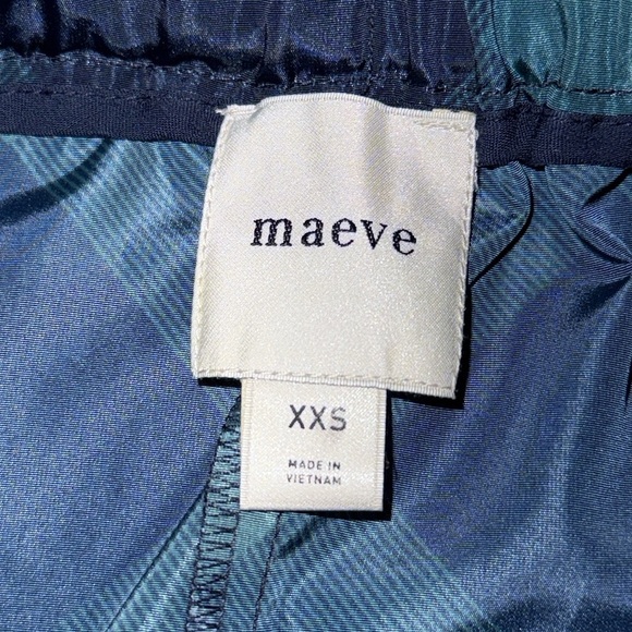 Anthropologie Maeve Taffeta Printed Cropped Wide Leg Pants - Picture 8 of 9